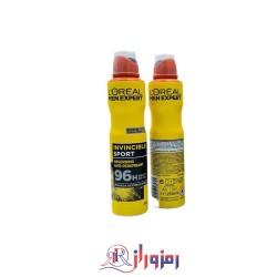 اسپری ضد تعریق مردانه لورآل مدل Invincible sport حجم 250 میل